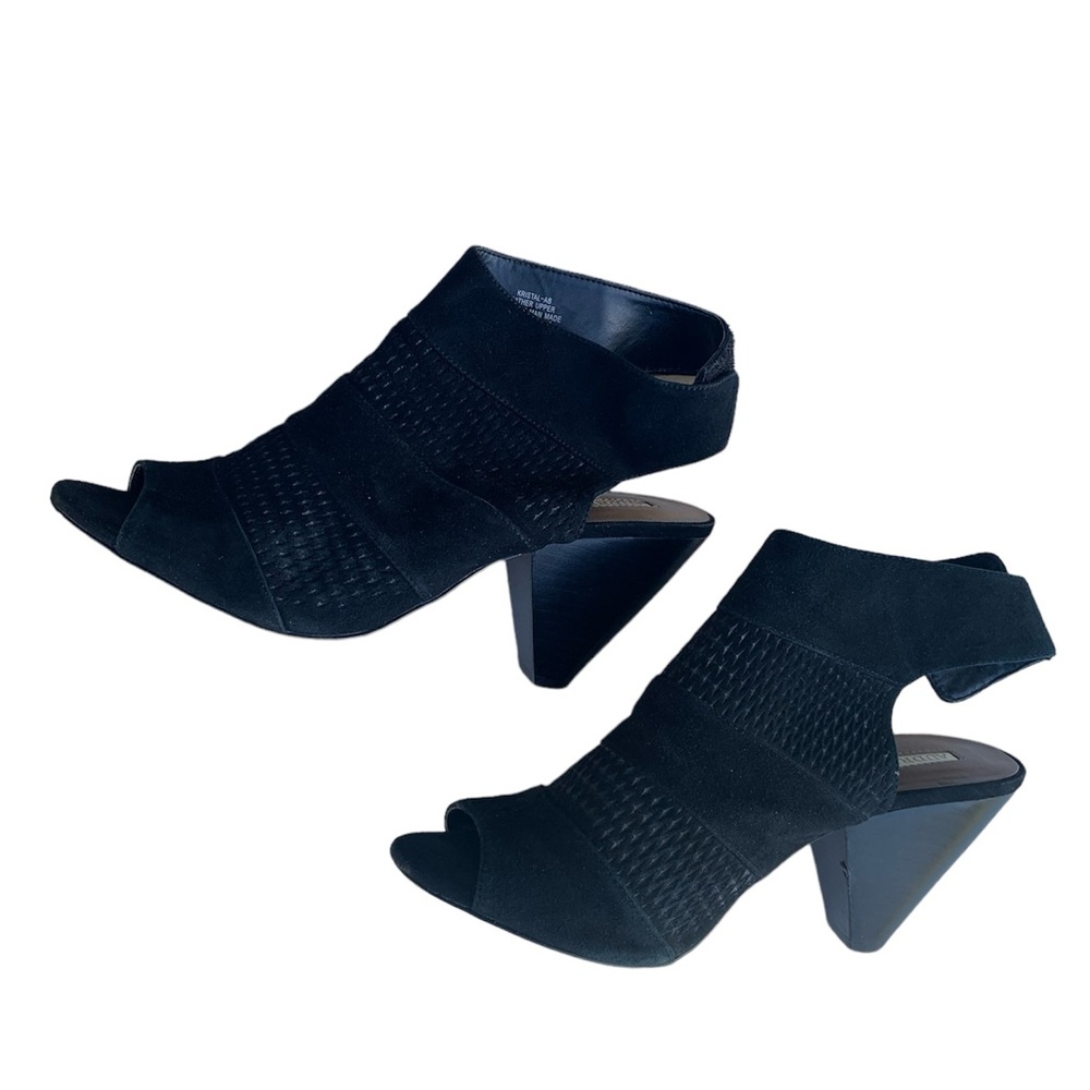 Audrey Brooke Women Black Suede Leather Ankle boots US 9M